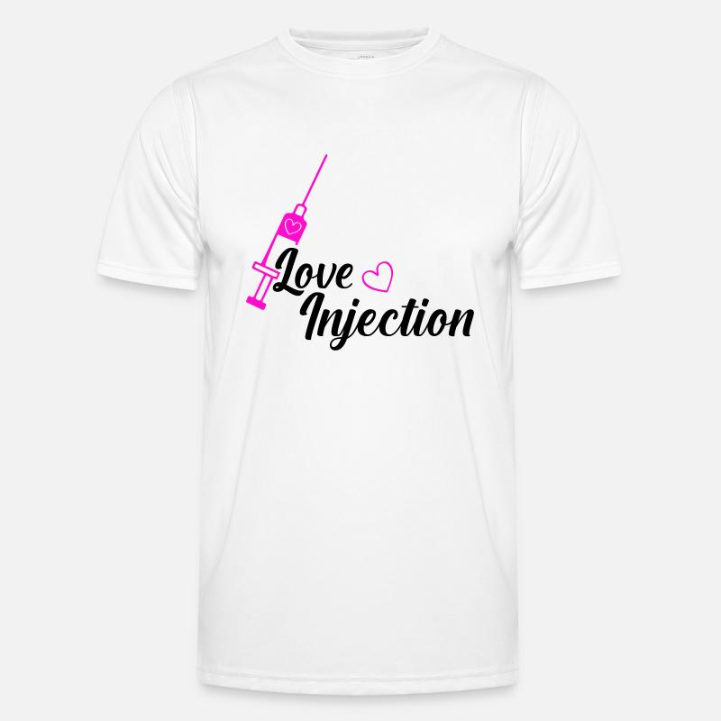 love injection - Männer Funktions-T-Shirt - Weiß