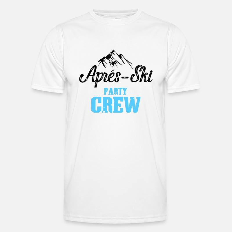 apres skiparty crew - Männer Funktions-T-Shirt - Weiß