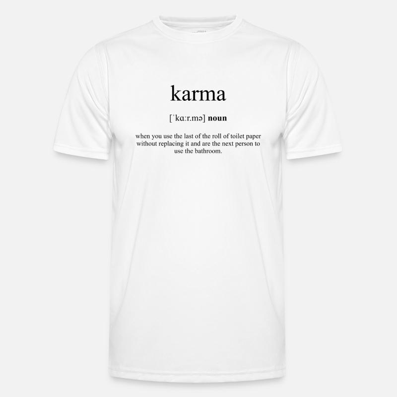 Karma Definition Dictionary Männer Funktions-T-Shirt