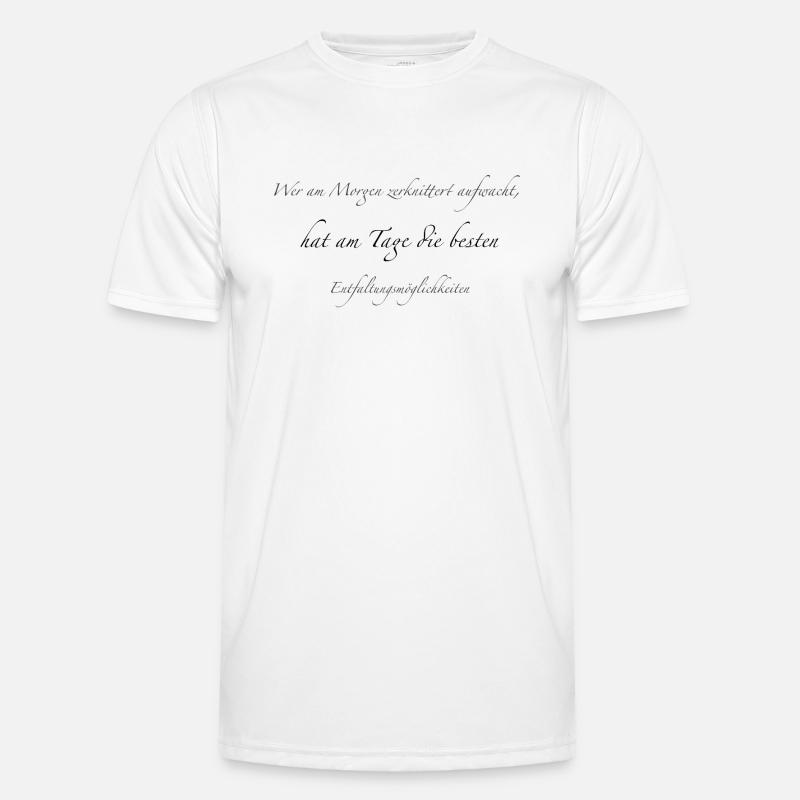 wer am Morgen zerknittert aufwacht Männer Funktions-T-Shirt
