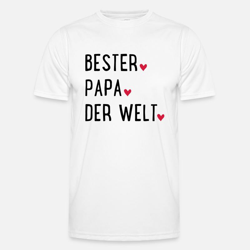 Bester Papa der Welt Männer Funktions-T-Shirt