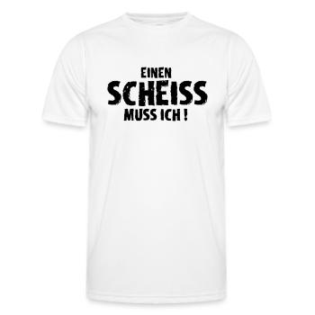 Einen Scheiss muss ich! - Männer Funktions-T-Shirt - Weiß - Vorne - AI Model Male 178 dark (178cm)