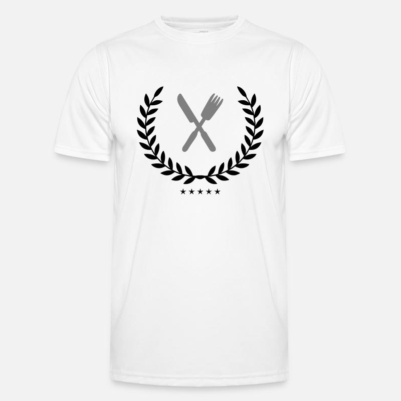 besteck wappen Männer Funktions-T-Shirt