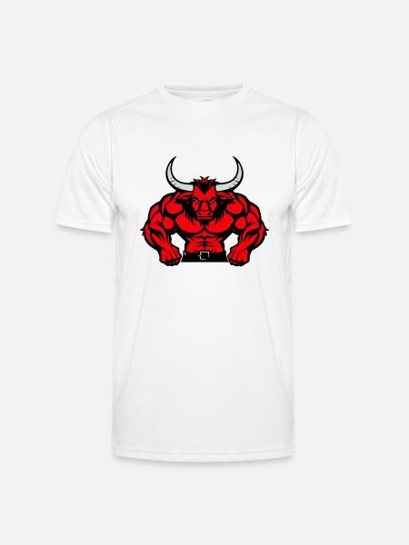 stier tier - Männer Funktions-T-Shirt - Weiß