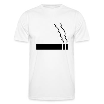 zigarette - Männer Funktions-T-Shirt - Weiß - Vorne - AI Model Male 178 dark (178cm)