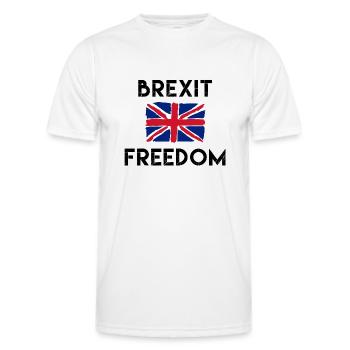 Brexit, support brexit, brexit t shirts, brexit ho - Men's Functional T-Shirt - white - Front - AI Model Male 178 dark (178cm)