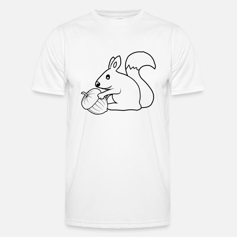 Fröhliches Eichhörnchen Eichel Männer Funktions-T-Shirt