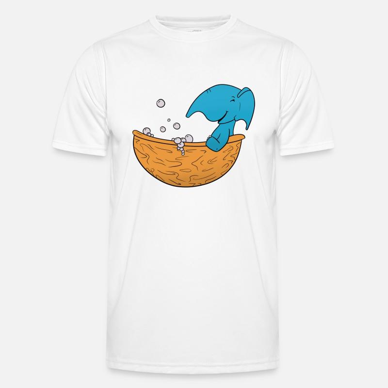 Elephant Bathing Men's Functional T-Shirt