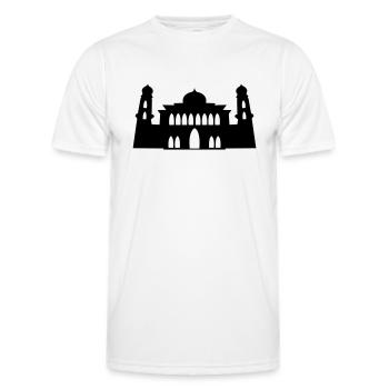 mosquée, silhouette - T-shirt sport Homme - blanc - Devant - AI Model Male 178 dark (178cm)
