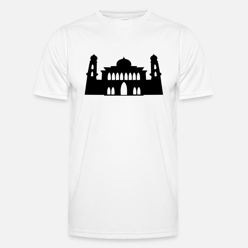 moschee silhouette - Männer Funktions-T-Shirt - Weiß