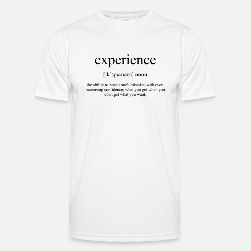 Experience | Erfahrung Definition Dictionary Männer Funktions-T-Shirt