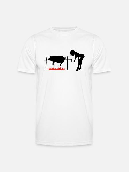 BBQ pork - Men's Functional T-Shirt - white