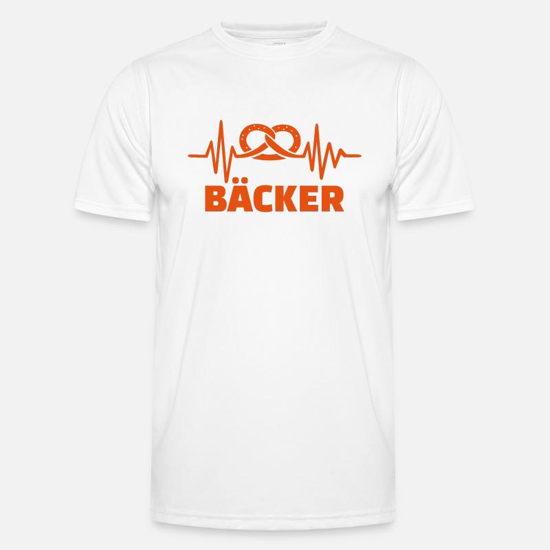 Bäcker - Männer Funktions-T-Shirt - Weiß