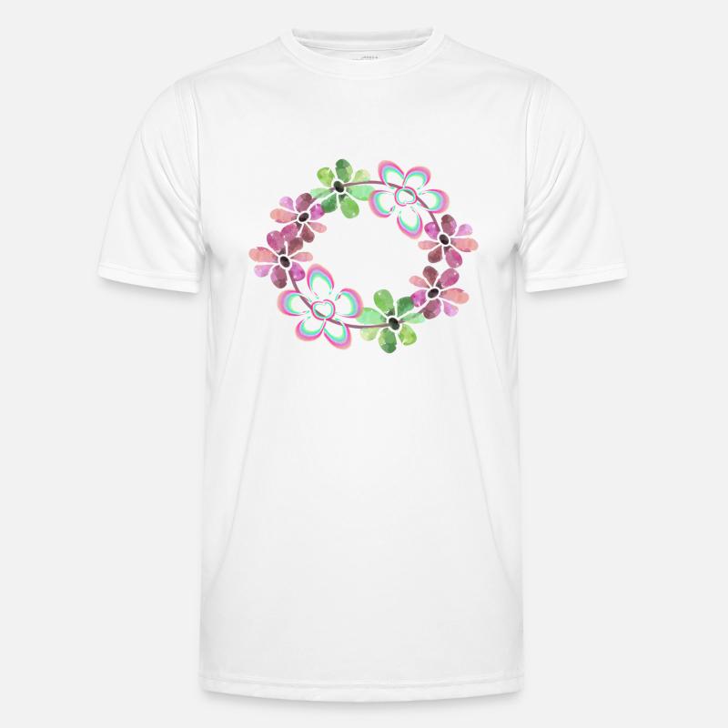 Blume Blüten Männer Funktions-T-Shirt