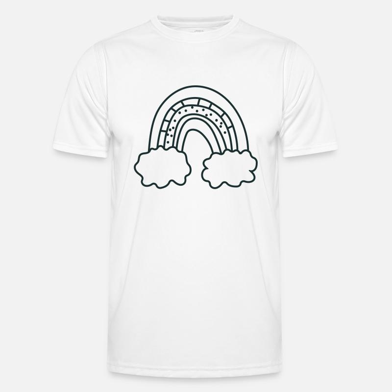 Irregular Rough cute rainbow Men's Functional T-Shirt