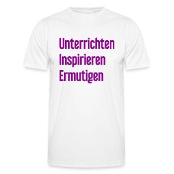 Teaching Inspiring Encouraging - Men's Functional T-Shirt - white - Front - AI Model Male 178 dark (178cm)