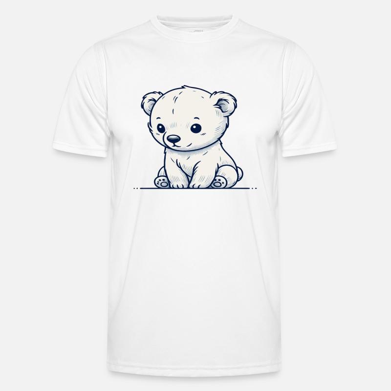 Ours blanc T-shirt sport Homme