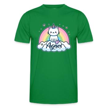 Agnes Name Vorname Einhornkatze - Männer Funktions-T-Shirt - Kelly Green - Vorne - AI Model Male 178 dark (178cm)