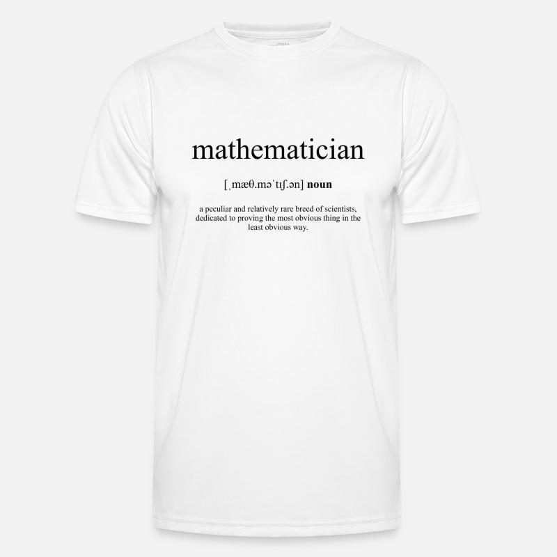 Mathematician (Mathematiker) Definition Dictionary Men's Functional T-Shirt