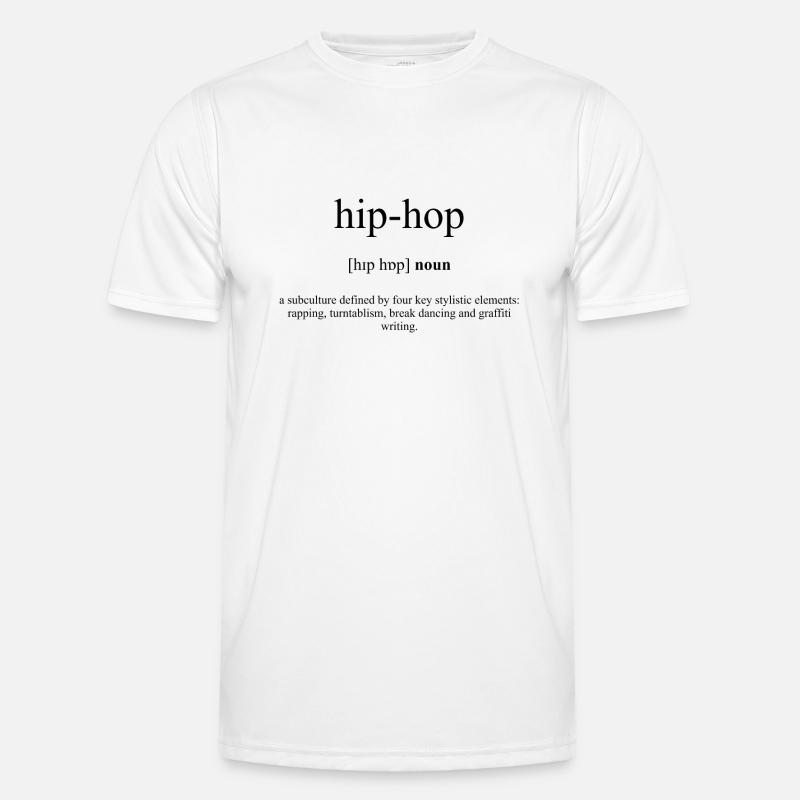 Hip-Hop Definition Dictionary - Men's Functional T-Shirt - white