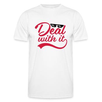 Traitez-le drôle - T-shirt sport Homme - blanc - Devant - AI Model Male 178 dark (178cm)
