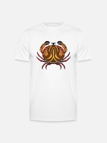 Krebs - Männer Funktions-T-Shirt - Weiß