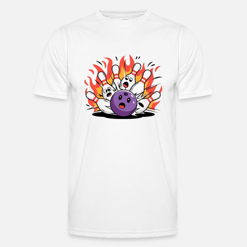 Bowling zerstört Bowling Bowling Männer Funktions-T-Shirt