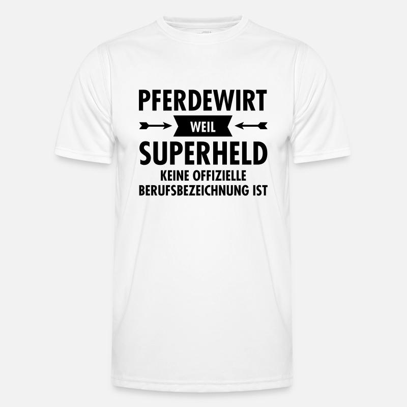 Pferdewirt Superheld - Men's Functional T-Shirt - white