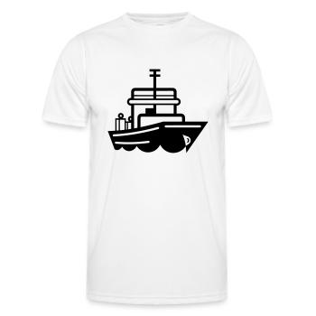 Bateau - T-shirt sport Homme - blanc - Devant - AI Model Male 178 dark (178cm)