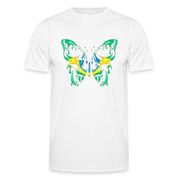 Brasilien Landesflagge Offizielle Staaten Kontinent - Männer Funktions-T-Shirt - Weiß - Vorne - AI Model Male 178 dark (178cm)