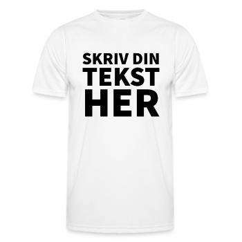Schreiben Sie hier Ihren Text - Männer Funktions-T-Shirt - Weiß - Vorne - AI Model Male 178 dark (178cm)