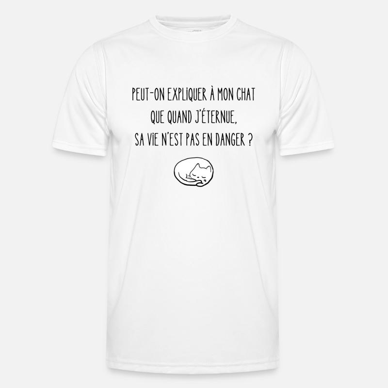 peut-on expliquer à mon chat T-shirt sport Homme