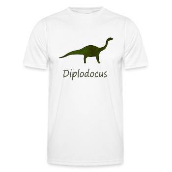 Diplodocus Dinosaurier Dino Geschenkidee - Männer Funktions-T-Shirt - Weiß - Vorne - AI Model Male 178 dark (178cm)