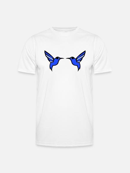 oiseau colibri 2 - T-shirt sport Homme - blanc
