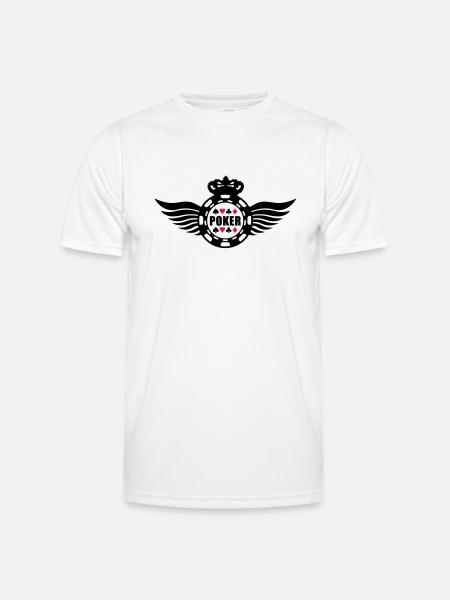 poker_king_wings_f2 - Men's Functional T-Shirt - white