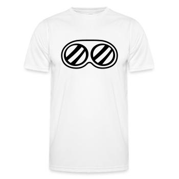 sonnenbrille schutzbrille augen sicht schutz cool - Männer Funktions-T-Shirt - Weiß - Vorne - AI Model Male 178 dark (178cm)