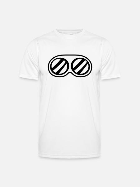 solbriller beskyttelsesbriller øje vision beskyttelse cool - Funktionsshirt til herrer - hvid