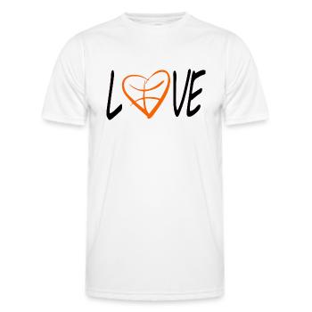 Aimer le basketball - T-shirt sport Homme - blanc - Devant - AI Model Male 178 dark (178cm)