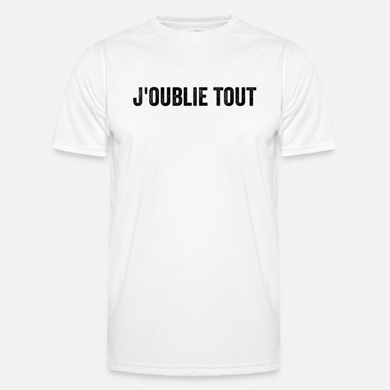 I forget everything - Men's Functional T-Shirt - white