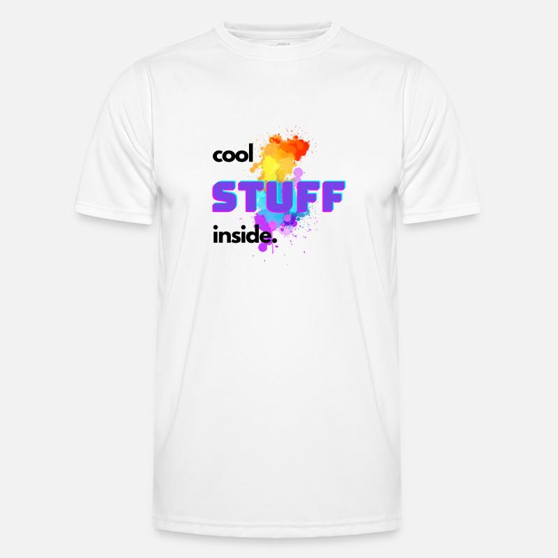 Cool stuff inside - Männer Funktions-T-Shirt - Weiß