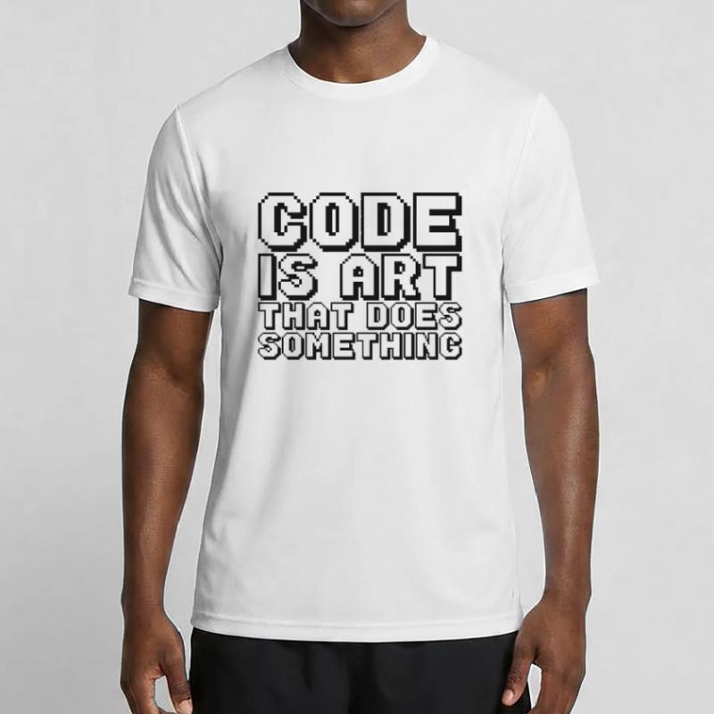 Code Is Art That Does Something Männer Funktions-T-Shirt