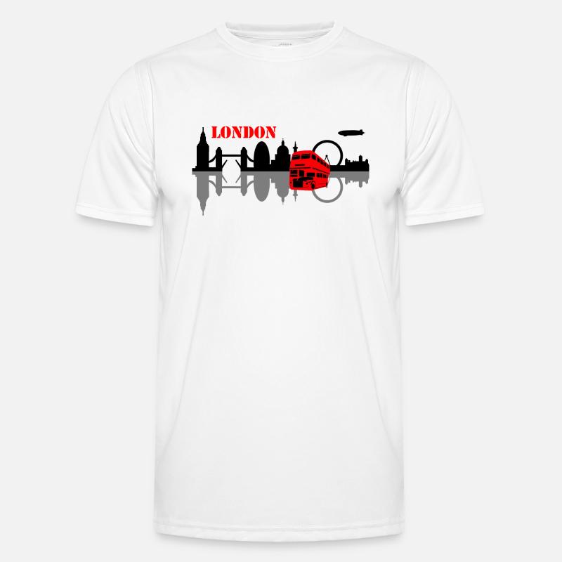 london skyline - Männer Funktions-T-Shirt - Weiß