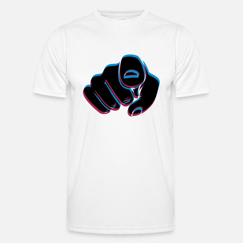 3D effect hand Men's Functional T-Shirt
