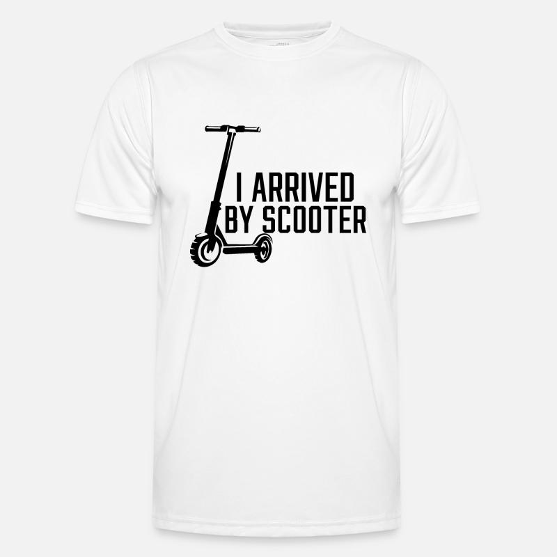 E-Scooter E-Roller Scooter - Männer Funktions-T-Shirt - Weiß
