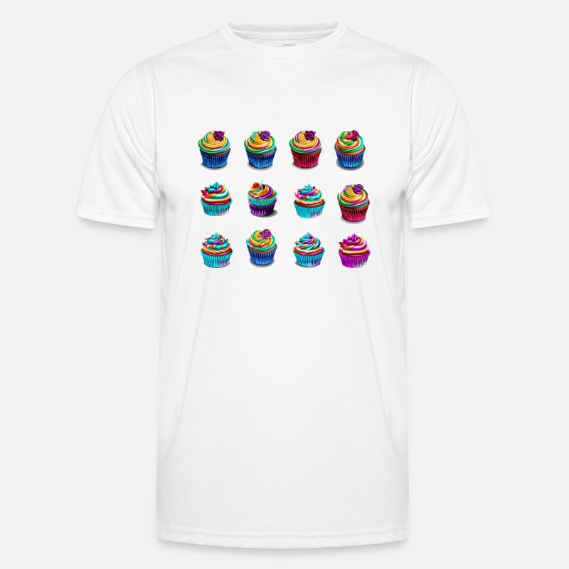 Bunte Muffins einfach lecker Männer Funktions-T-Shirt