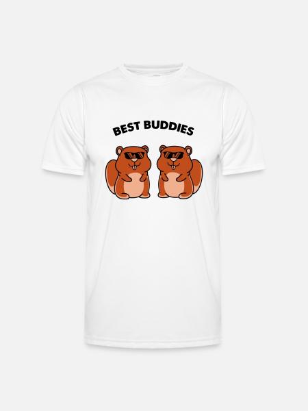 Hamster Best Buddies - Men's Functional T-Shirt - white