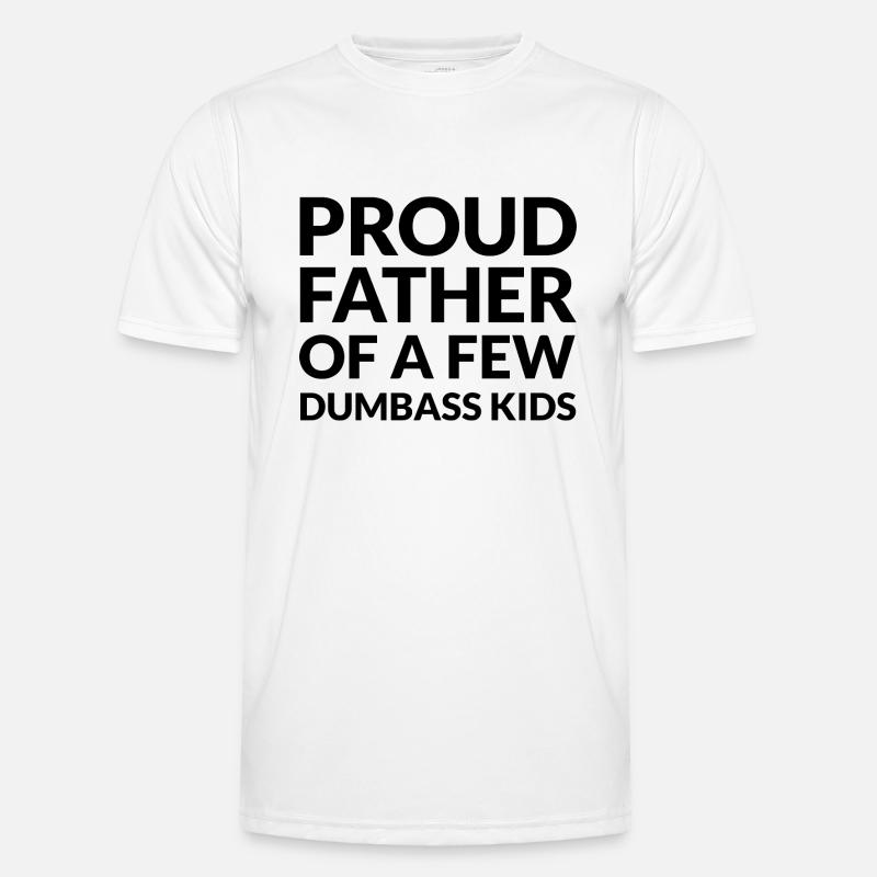 STOLT FAR TIL ET PAR DUMME BØRN - STOLZER VATER - Funktionsshirt til herrer - hvid