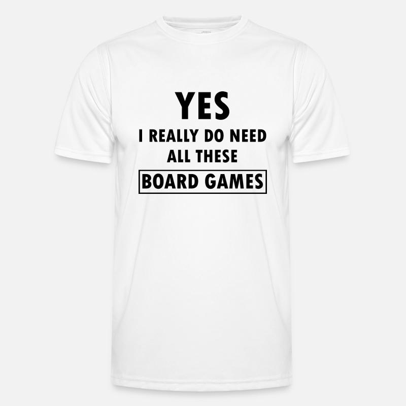 Boardgame Chess Backgammon Game Night - Men's Functional T-Shirt - white
