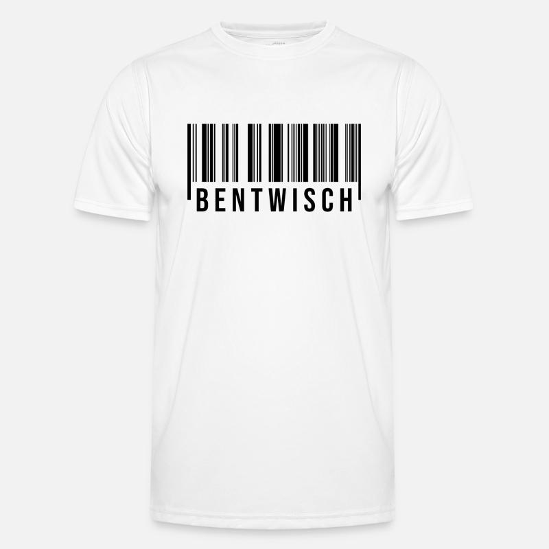 Bentwisch Strichcode - Männer Funktions-T-Shirt - Weiß