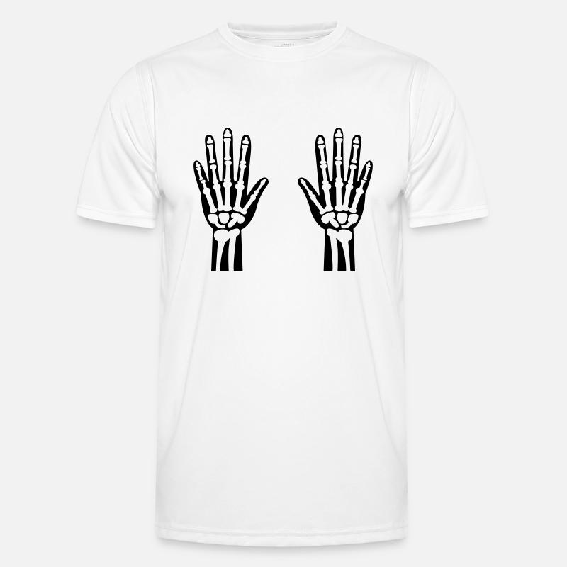Skeleton Hands 01 - Men's Functional T-Shirt - white